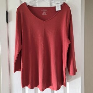 Chico's 'The Ultimate Tee' Women's V-Neck 3/4 Sleeve Top - Size XL - NWT